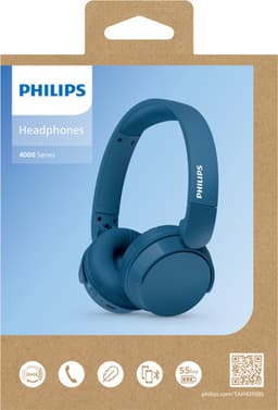 Philips 4000 series TAH4209BL/00 hoofdtelefoon/headset Draadloos Hoofdband Oproepen/muziek Bluetooth Blauw — thumbnail 12