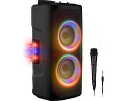 Denver Bluetooth Speaker Party Box - Discolichten - Partybox - Incl. Microfoon - Micro SD / USB / AUX - TSP353