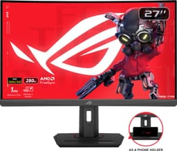 ASUS ROG Strix XG27WCMS - QHD Curved Gaming Monitor - 280Hz - 1ms - USB-C - FreeSync Premium - 27 Inch — thumbnail 3
