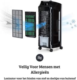 4 in 1 Mobiele Airco – Zonder Afvoer – Voor Slaapkamer, Woonkamer, Kantoor – Luchtontvochtiger – Oscillatie – 320 m³ - Afstandsbediening – Zwart — thumbnail 5