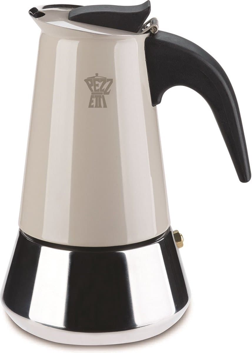 Pezzetti - Italiaanse espressomaker - koffiemaker - 4 kops - roestvrijstaal - inductie - gas - elektrisch - percolator - moka pot - grijs — afbeelding 1
