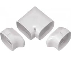 Evolar Airco Gedraaide Bocht - Wit - 75 x 63 MM - 90°