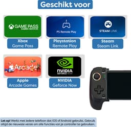 Draadloze Telefoon Controller geschikt voor Nintendo Switch, iPhone, Android, Cloud Streaming (PS5, Xbox Game Pass) - Bluetooth BackBone Draadloos - Turbo + Macro Knoppen - Accessoires — thumbnail 2