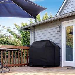 Barbecue Cover - Waterdicht 132x66x109 CM 420D Heavy Duty - Grote BBQ Grill Cover met klittenband - Outdoor Barbecue Gas Grill Cover Winddicht UV Bestand & Scheurbestendig - Zwart — thumbnail 5