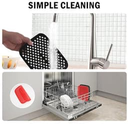 Pack of 2 Silicone Air Fryer Mats for Air Fryer, Reusable, Non-Stick Coating for Air Fryer, 7.5 Inches, Air Fryer, Steam Cookers and Cake Moulds — thumbnail 5