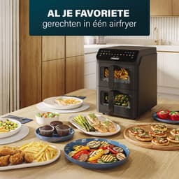 Princess Heteluchtfriteuse - 182490 - 3000W - Stack Airfryer 11,2L - PFAS-Vrij - 2 lades (Sync) - 11 Bakprogramma's - Bespaart 45% ruimte - Dubbele gestapelde lades — thumbnail 15