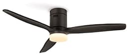 Zwarte Plafondventilator met Verlichting en Afstandsbediening - Stil en Energiezuinig met 6 Snelheden, Timer en Gelijkstroommotor — thumbnail 2