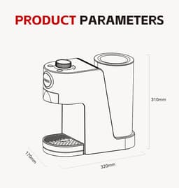 HiBREW H3C 3-in-1 capsule-koffiezetapparaat, 20 bar pomp, warme/koude koffie, 7 temperatuurregelaars, 1,4 l watertank, voor DG/NS-capsules en gemalen koffie - zwart — thumbnail 2