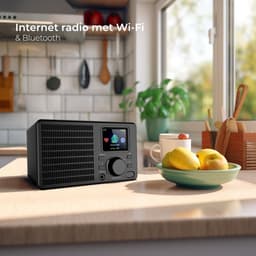 BLOW RI1 Internet Radio - WiFi & Bluetooth - LCD Display - AUX 3.5mm - Zwart — thumbnail 4