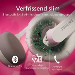 PHILIPS TAH2000WT/00 Draadloze on-ear koptelefoon - multipoint aansluiting - Retro Look - Light Weight - Wit — thumbnail 7