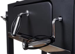 Barbecuetrolley MCW-K93, houtskool barbecue staander BBQ tuinbarbecue met deksel planken, staal, 110x100x51cm zwart — thumbnail 2