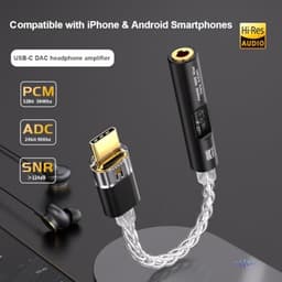 32bit/384kHz USB-C naar 3.5mm Adapter voor Hoofdtelefoonversterking — thumbnail 3