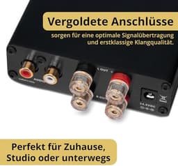 Mini Hifi Versterker 2x15 Watt - Ultracompacte Stereo Versterker met Jack en Cinch-ingang — thumbnail 3