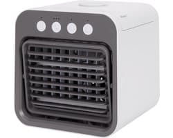 Nor-Tec Luchtkoeler 3-in-1 – Ventilator, Luchtbevochtiger & Aroma Diffuser – Met LED-verlichting |Mini Airco - Mobiele Mini Airco - Energiezuinig | Draagbare Airco | Mistfunctie & LED Verlichting – 400ml Waterreservoir | Zwart