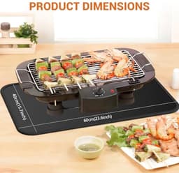 Hittebestendige Mat, Vuurvaste Siliconen Ondergrond voor Keuken, 60 x 40 cm, Warmtebescherming voor Airfryer en Magnetron — thumbnail 5