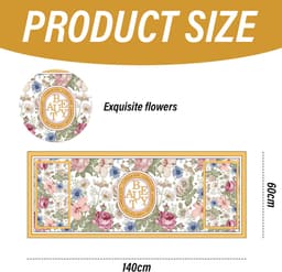 Mmgoqqt Wasmachine En Droger Dop - Waterdichte Katoen-Linnen Doek - 60X140 Cm - Met Opbergzak - Universeel Voor Koelkast Wasmachine-Mexicaans Talavera — thumbnail 4