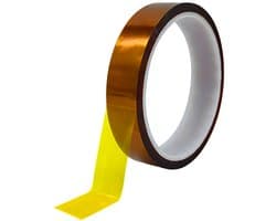 Techidna® - Hittebestendige Kapton Tape - 25mm x 33m - Polyimide Tape voor 3D-Printer, Sublimatie, Solderen & Isolatie