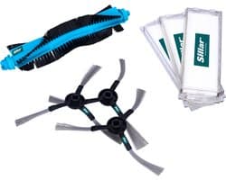 Sillar, set accessoires voor stofzuiger, vervangings, geschikt voor Mi Robot Vacuum Mop Pro, Viomi V2 V3 PRO SE, 3x HEPA filters, 3 zijborstels, hoofdborstel, 7 stuks