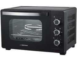 Esperanza Napoli EKO006N Mini Oven - 25 Liter - 1600W - Met Hetelucht (Convectie) - Instelbaar tot 250°C - Zwart