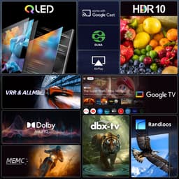 CHiQ U43QST - Smart TV 43 Inch - QLED Pro Google TV - UHD 4K - Randloos Metal Design - Dolby Audio - Nieuw — thumbnail 3