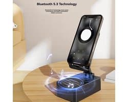 Crrynuo - Bluetooth Speaker - Telefoonhouder - Powerbank - Draadloze Speaker - 1 Stuk - 3-In-1 - Zwart