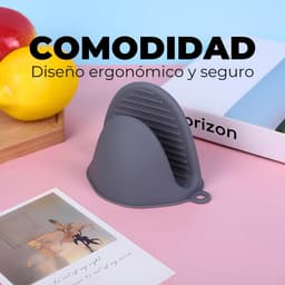 Siliconen ovenwanten verpakking van 2 | Keukenhandschoenen, ideale accessoires voor airfryers, duurzaam, hittebestendig, zacht, plakkerig, gemakkelijk te wassen. — thumbnail 3