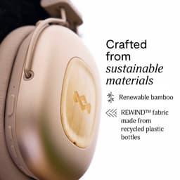 House of Marley Positive Vibration Rebel ANC OverEar Koptelefoon – Bluetooth Hoofdtelefoon - 130 uur Afspeeltijd – Bluetooth 5.4 – Comfortabel Design – Ecofriendly materialen – 40 MM Drivers - Cream — thumbnail 3