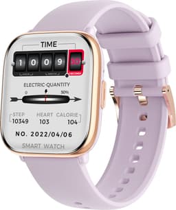 Evy24 Smartwatch - Premium Smartwatch - Sporthorloge - Smartwatch Heren en Dames - BT Bellen - Activity Tracker - Gezondheidsmonitor - Stappenteller - Siliconen en Rvs band - Paars — thumbnail 5