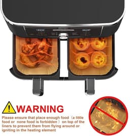 Geschikt voor Ninja Airfryer Liner, Rechthoekige Bakplaat FG551 6-in-1 Bakplaat Airfryer Accessoire Geschikt voor Ninja XL - 100 Vellen — thumbnail 6