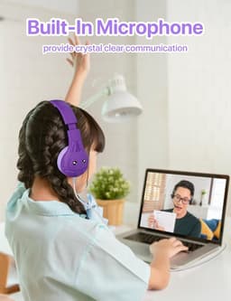 Koptelefoon kinderen met draad - Kinderkoptelefoon - Bedrade hoofdtelefoon - Veilig volume - School - Tablet - Laptop - Reizen - Muziek luisteren — thumbnail 3