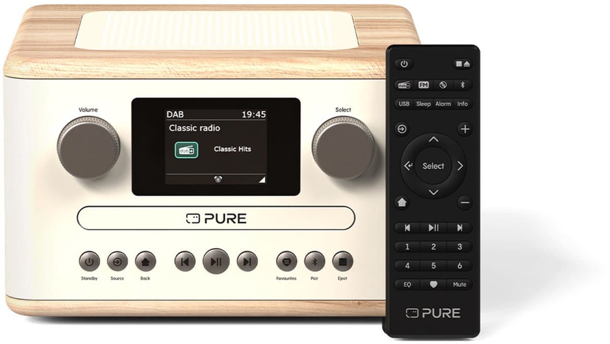 Pure Classic C-D4 wit tafel radio met Cd speler ingebouwd — afbeelding 1