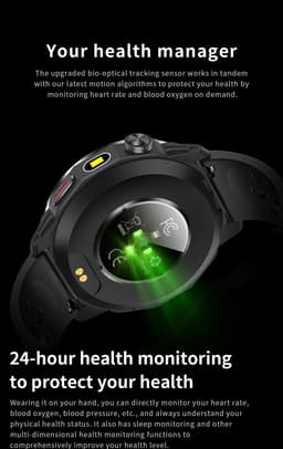Knobbout Outdoor GPS Smartwatch – 1.43” AMOLED Scherm (466×466) – Bluetooth Bellen – Always-On Display (AOD)-Dubbele Frequentie + 6-Satelliet Locatie – Kompas, Hoogtemeter, Barometer – 100+ Sportmodi – IP68 Waterdicht – 10 Dagen Batterijduur- Blauw — thumbnail 2