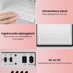 Skincare Fridge 4L - Organizer - Make up Koelkast - Beauty Fridge - Roze — thumbnail 6