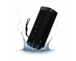 SyncGear Bluetooth Speaker met RGB Verlichting - 16 Watt Vermogen - Muziek Box - Draadloze Speaker Met TWS Ondersteuning & 5.3 Bluetooth - Kleur: Zwart