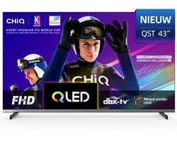 CHiQ L43QST - Smart TV 43 Inch - QLED Pro Google TV - Full HD - Randloos Metal Design - Dolby Audio - Nieuw