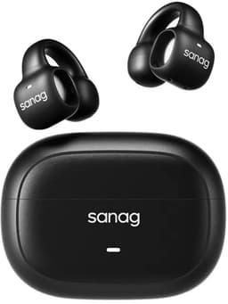 Sanag S3S – Open-Ear Bone Conduction Koptelefoon – Bluetooth 5.3 –Ai headset Sport Oorclip – 56u Lange Batterijduur – Waterdicht – Zwart — thumbnail 1