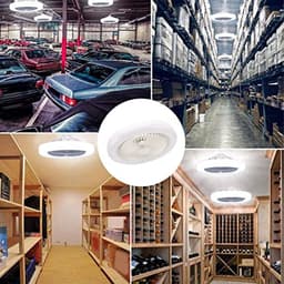 Moderne Inbouw Ceiling Fan met Verlichting 36W voor Binnengebruik - Mini Ventilator met LED Lamp voor Slaapkamer, Woonkamer en Keuken — thumbnail 1
