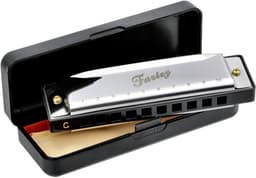 Diatonische mondharmonica 10-gaats in C - Fazley MHM-01 - Zilver — thumbnail 1