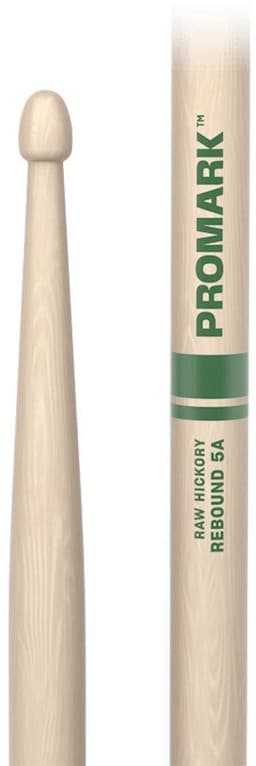 ProMark RBHR565AW Rebound 5A Raw Hickory drumstokken met houten tip — thumbnail 4