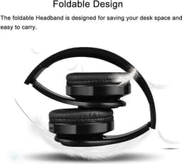 Bluetooth over-ear hoofdtelefoon, draadloos surround sound, opvouwbaar, handsfree, met microfoon, hifi-stereo, ondersteunt Micro SD/TF/FM-kaarten voor laptops/telefoons/pc's. — thumbnail 5
