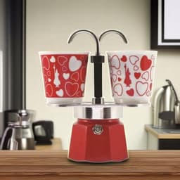 Bialetti Mini Express Moka Set: 2 Hartvormige Koppjes (90ml) — thumbnail 2