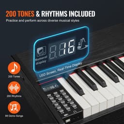 VEVOR Digitale Piano met 88 Toetsen, Elektrische Piano, Dubbel Toetsenbord, 1317x320x785mm — thumbnail 3