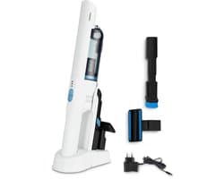 MEDION Handstofzuiger (BLDC-motor, HEPA 13-filter, filtering van stof en allergenen, sterke zuigkracht 20 kPa, accu, laadstation, draadloos, MD12057), wit