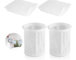 4 stuks stofzuigeraccessoires, 2 voorfilters + 2 Pre filters Geschikt voor Makita CL100/106/180 DCL180 stofzuigerfilter, voorfilterdeel 451208-3, filterdeel 443060-3