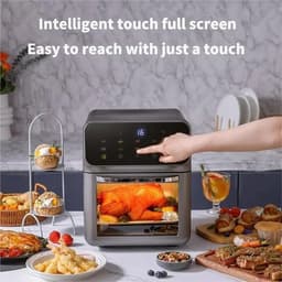 Je Huis 10L Elektrische Airfryer – Grote Capaciteit, Olievrij, 360° Convectie, Gezond Bakken en Frituren voor Thuis. — thumbnail 6