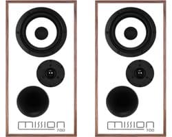 Mission 700 Boekenplank Speakers - Draadloze Streaming - Authentieke Muzikale Beleving - Krachtige Bassweergave - Walnoot