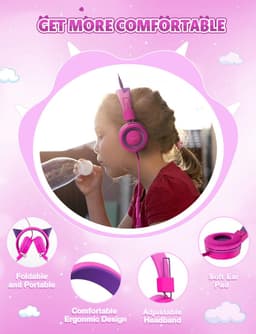 Koptelefoon kinderen met draad - Kinderkoptelefoon - Bedrade hoofdtelefoon - Veilig volume - School - Tablet - Laptop - Reizen - Muziek luisteren — thumbnail 4