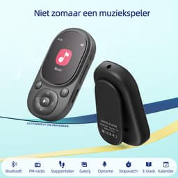 Gloovon® - MP3 Speler - Bluetooth 5.3 - Incl. Oordopjes en 64GB Opslagruimte - Ondersteuning tot 128 GB - USB - FM Radio - Wit — thumbnail 2