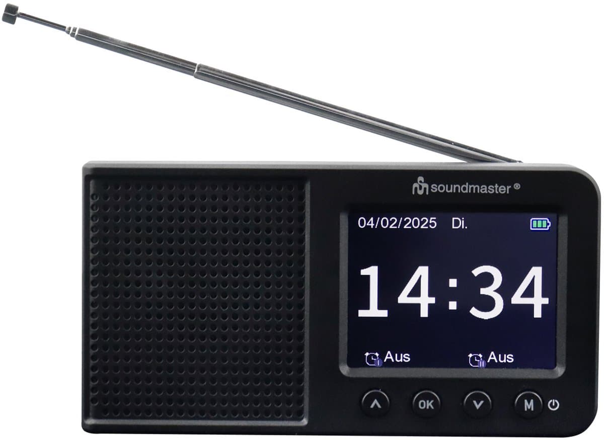 Soundmaster DAB175SW, DAB+ radio met bluetooth, kleurendisplay en oplaadbare batterij — afbeelding 1