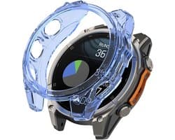 Stravo Soft Case Sport Hoesje voor Garmin Fenix 8S (43MM) / Fenix 8S Solar (43MM) – TPU Materiaal Bescherming – TPU Case Protectie en Beschermhoes voor Garmin Smartwatches (Blauw)